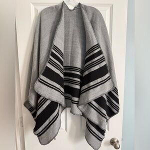 Gray and Black Striped Cardigan